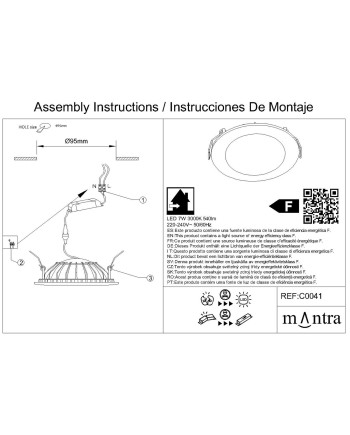 CABRERA * DOWNLIGHT LED 7W - 3000K